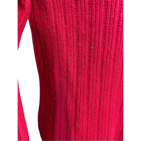 NorthCrest Lambswool Full Zip Knit Sweater Winter Workwear Size Small Red - Picture 6 of 10